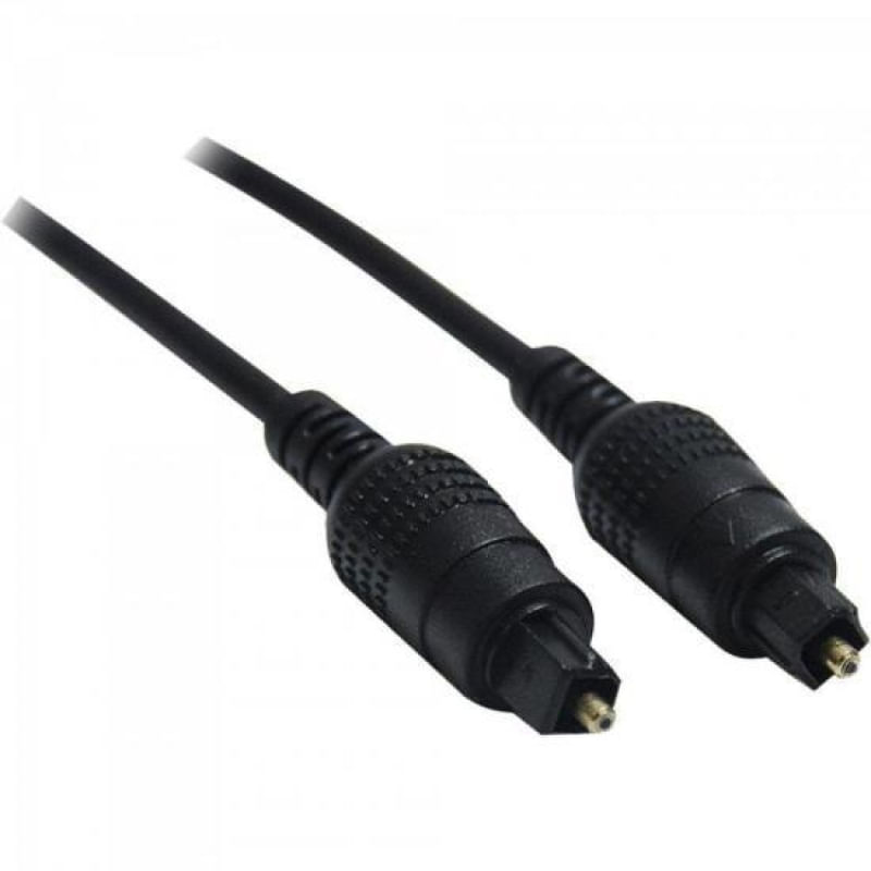 Cabo Fibra Otica Para Audio 2,2Mm Toslink/Toslink Preto 5M