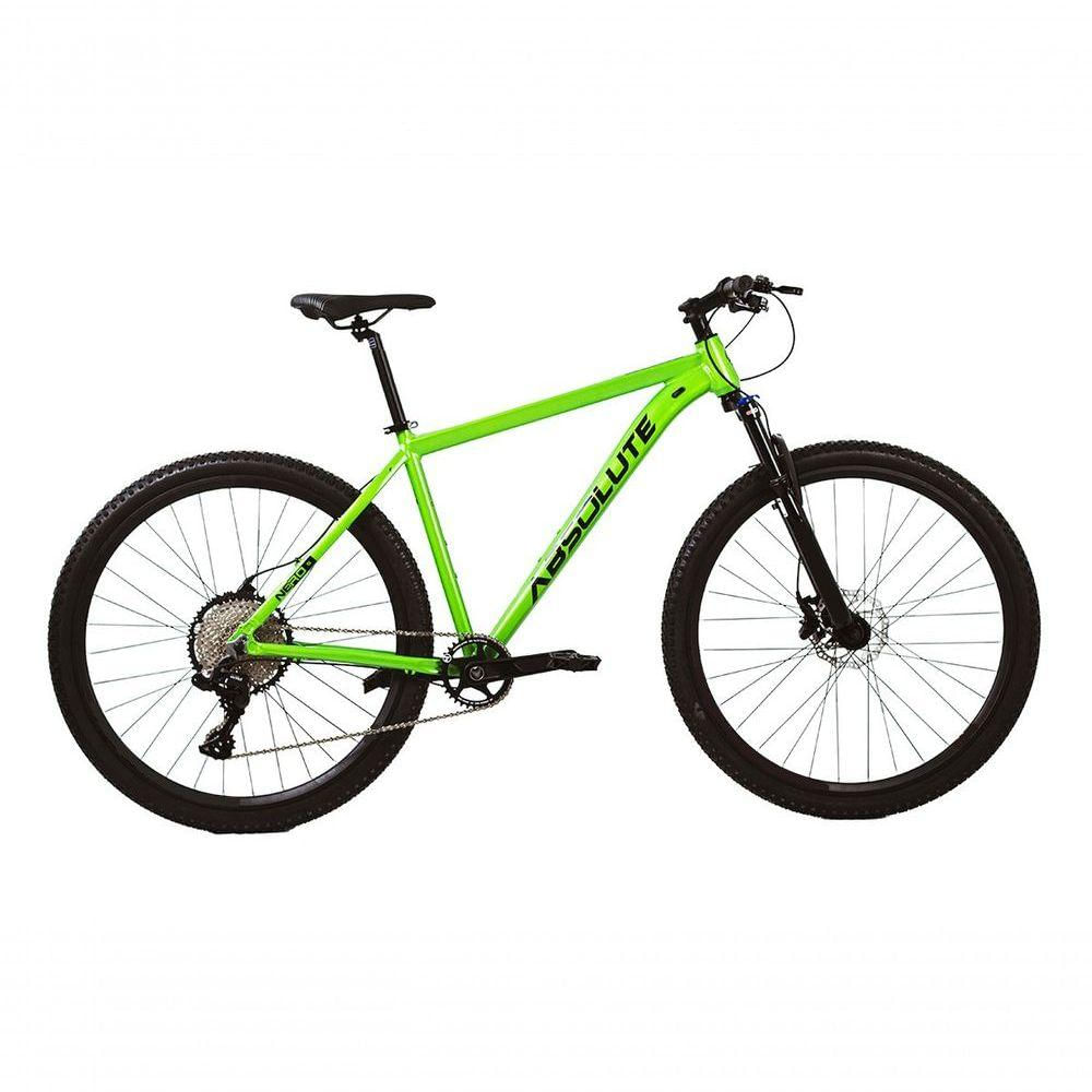 Bicicleta Aro 29 Absolute Nero 5 12v Garfo Trava No Guidão Freios Hidráulicos Verde Tam 17