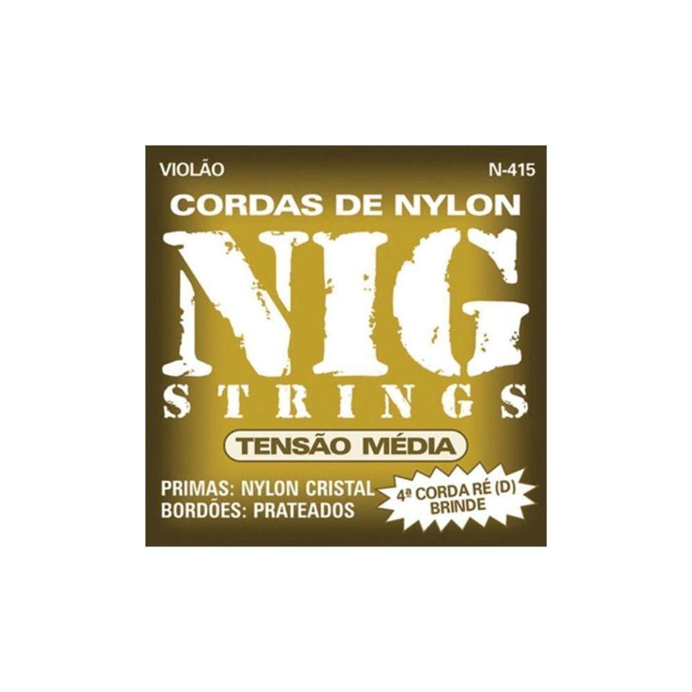 Encordoamento Violao Nylon Tensao Media N415 Nig