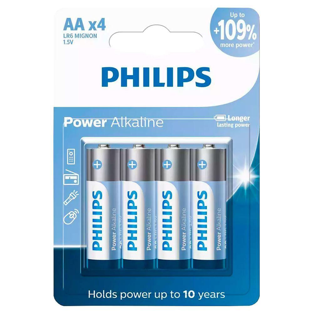 4 Pilhas Alcalinas Aa Philips