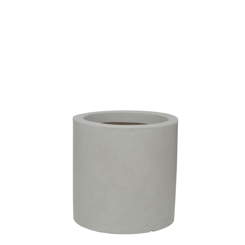 Vaso Cilindro Brilho 40x40cm Antique Branco