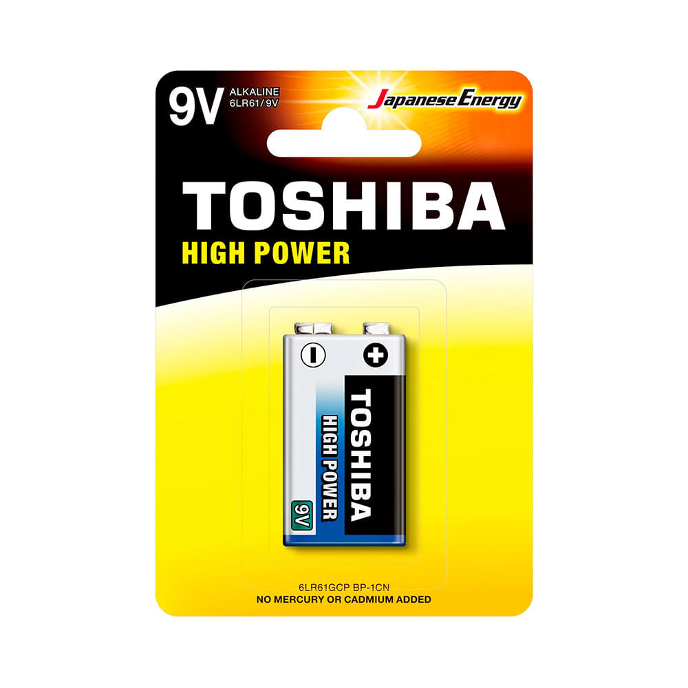 Bateria Alcalina Toshiba 6LR61GCP 9 Volts - AC3032