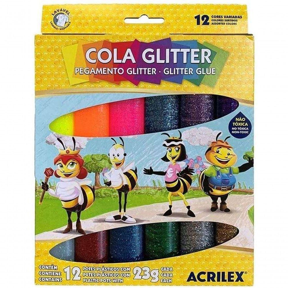 Cola Glitter 12 Cores 23g Cada