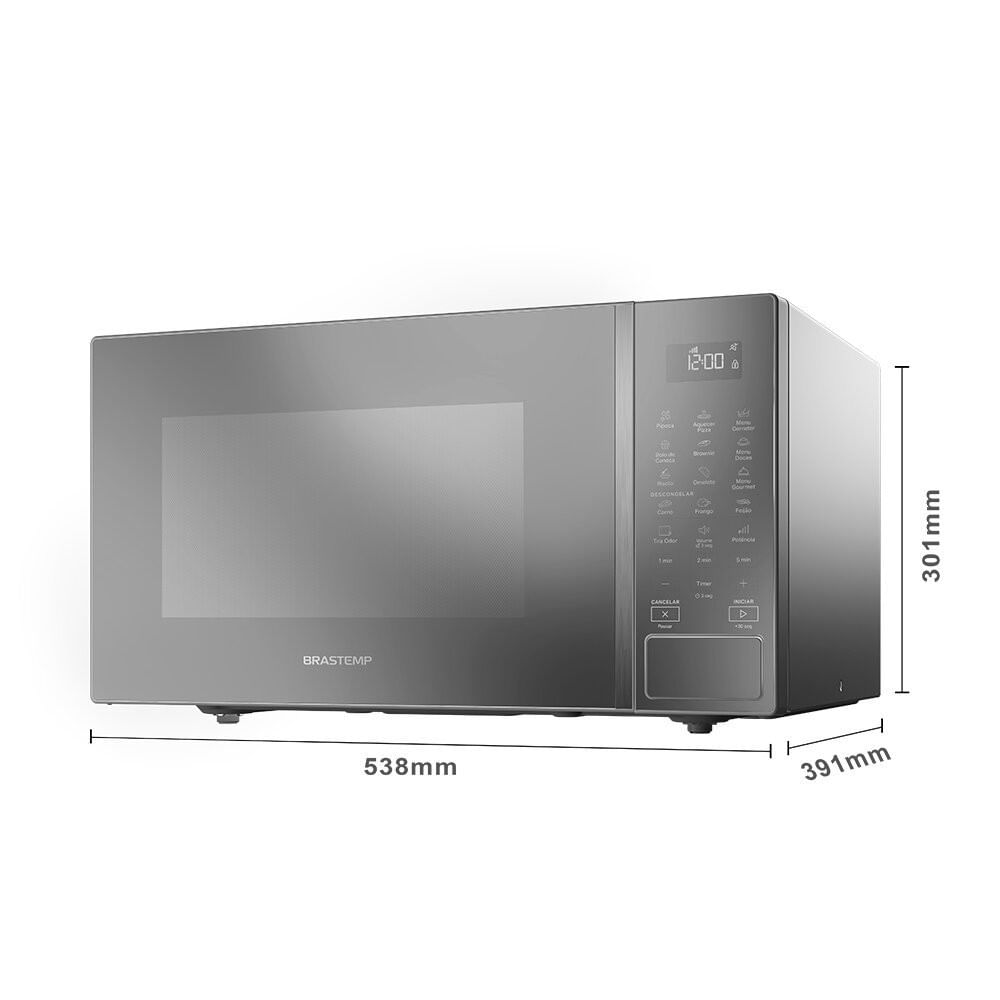 Micro-ondas Brastemp 32 Litros 18 Receitas Pré-Programadas BMS46AR Inox / 220V