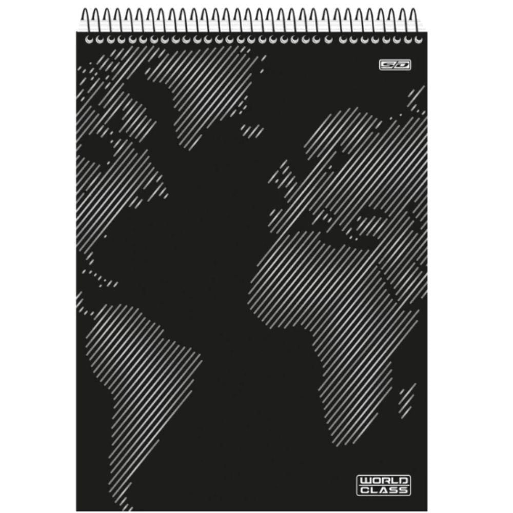 Caderno Espiral Superior Capa Dura 1 Matéria - 80 Folhas - World Class - São Domingos