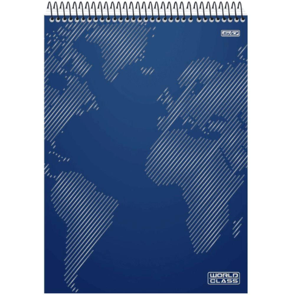 Caderno Espiral Superior Capa Dura 1 Matéria - 80 Folhas - World Class - São Domingos