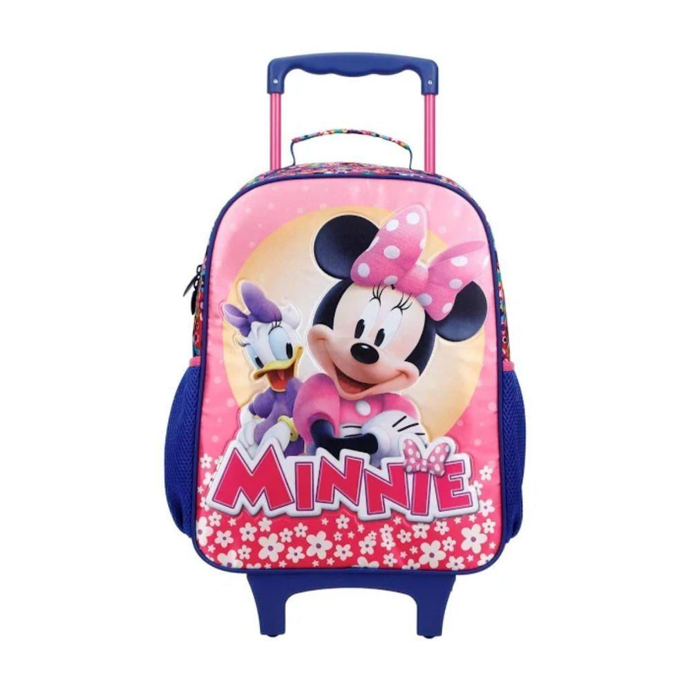 Mochila De Rodinha Rosa Escolar Minnie Xeryus