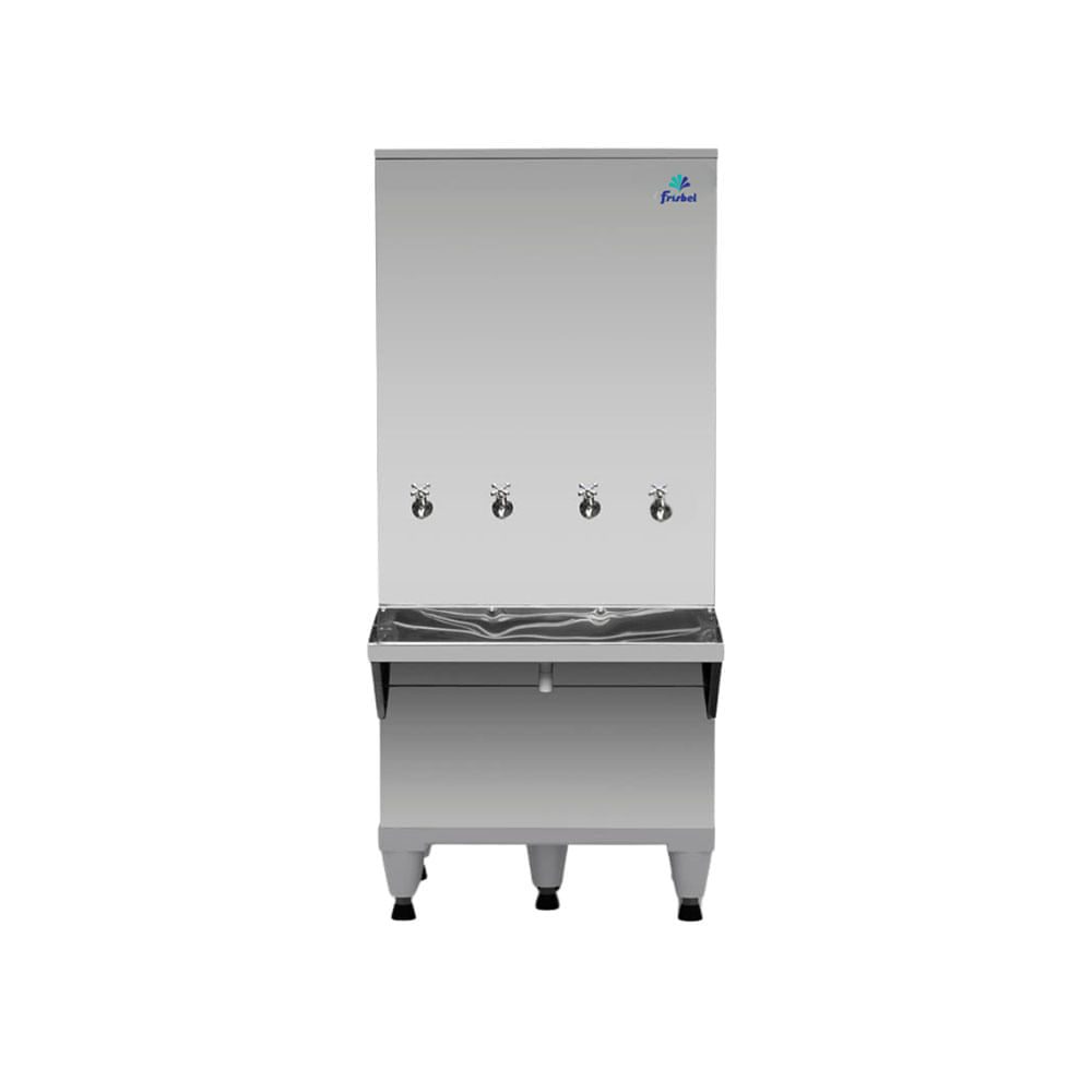 Bebedouro de Coluna Industrial 4 Torneiras 200 Litros Frisbel RA20 Inox 220V