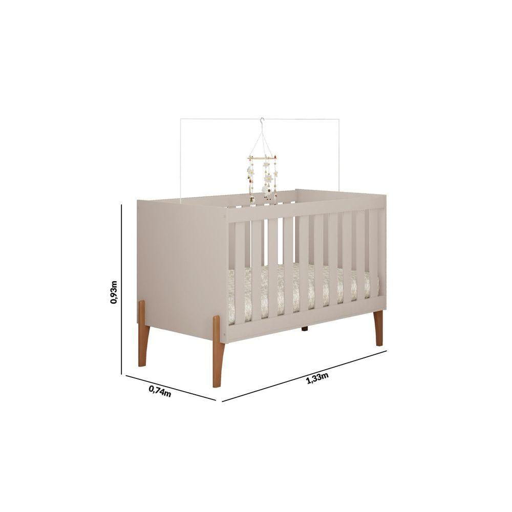 Quarto Bebê Infantil Completo Iris 100% MDF Moveis Estrela Off White