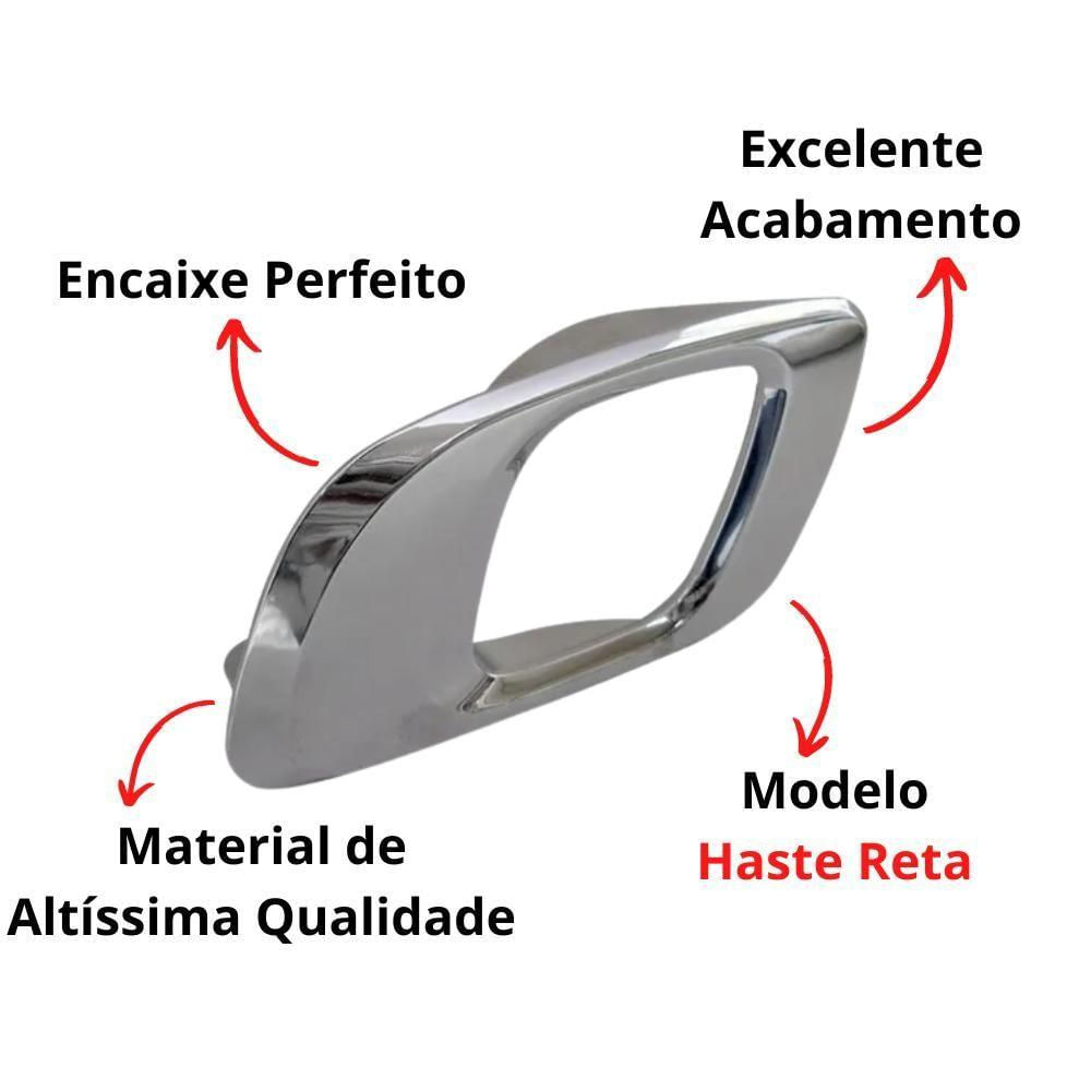 4 Maçaneta Interna Gatilho Puxador Cromada Kwid Após 2017 - Un - 4 [f103]