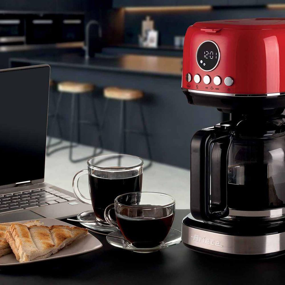 Máquina De Café Programável Moderna 220V Ariete Vermelho