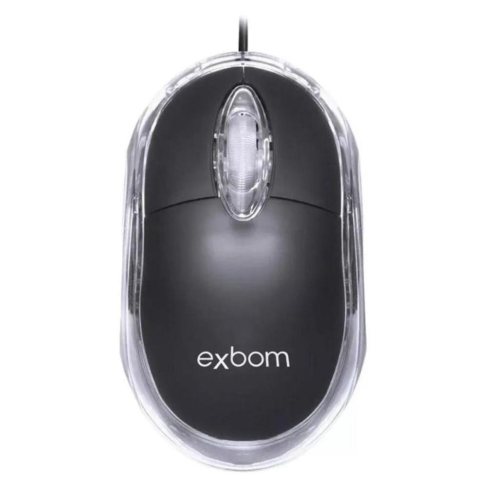 Mouse Usb Ms 9 Exbom Preto Com Led