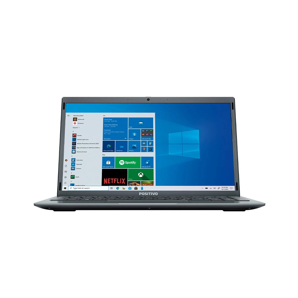 Notebook Positivo Motion Q4128C-S Intel Atom 4GB 128GB Tela 14.1" Windows 10 Cinza