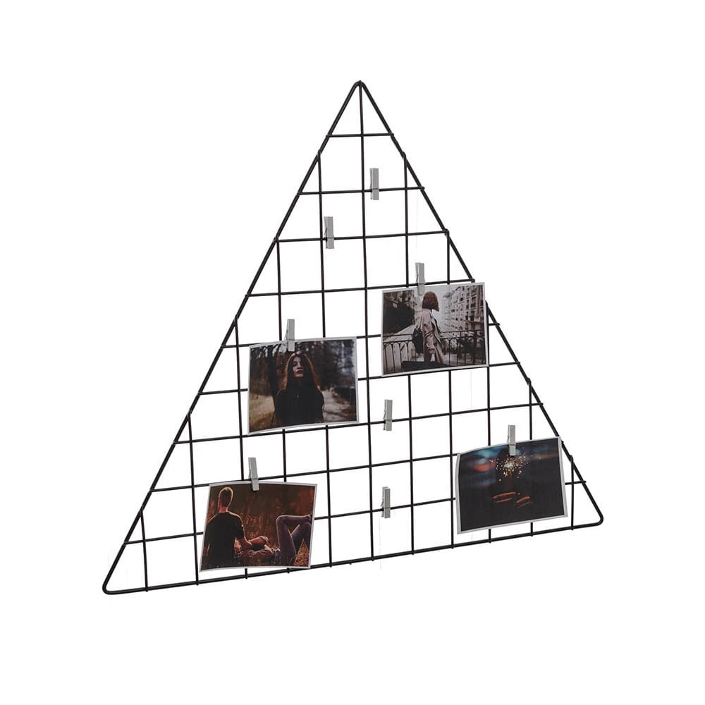 Mural de Fotos Metaltru em Metal Triângulo Preto