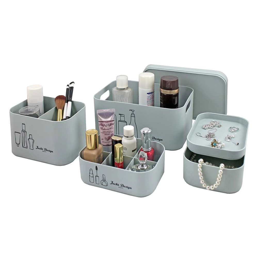 Kit Organizador Beauty de 4 Peças Azul