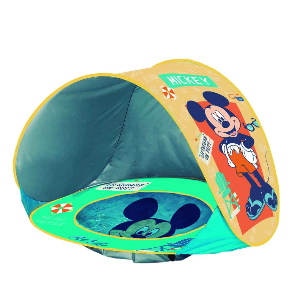 Piscina de Praia Infantil Zippy Toys com Cobertura UV Mickey