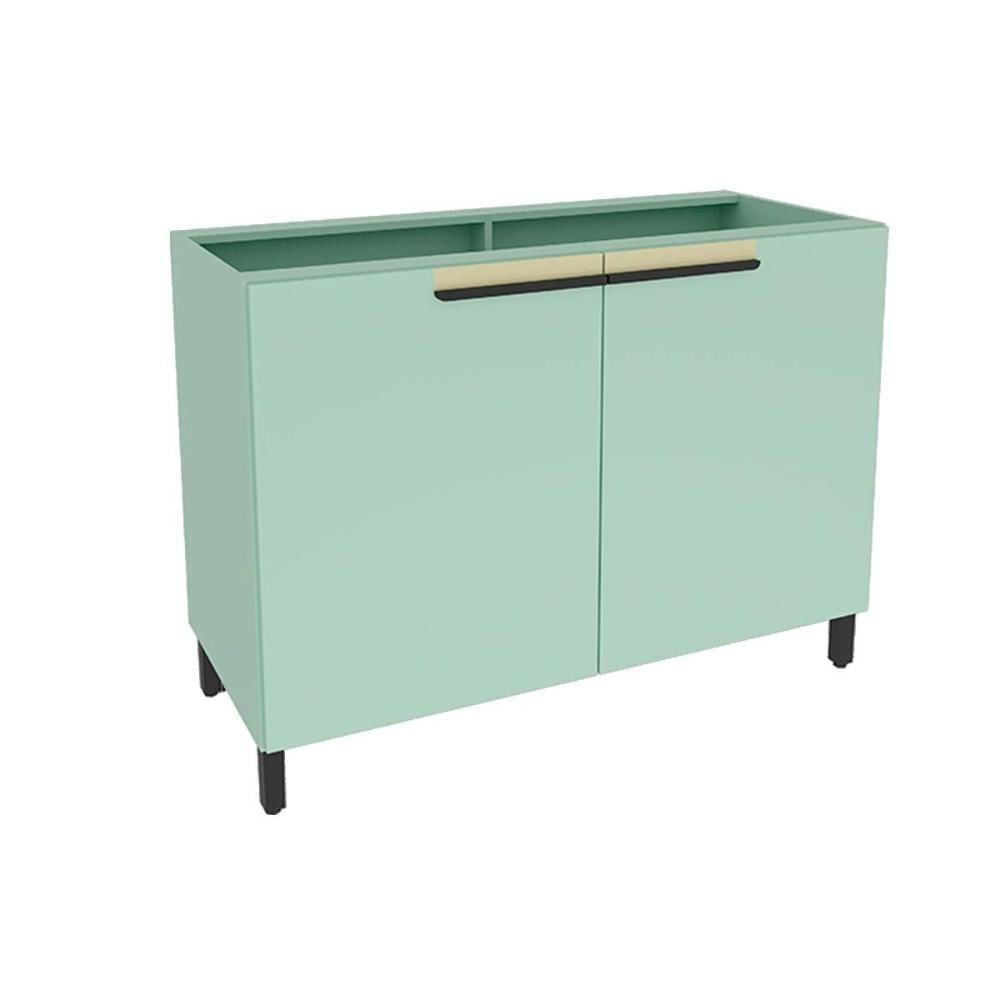 Gabinete De Cozinha Modulado Balcão Manhattan Ph 3073 Com 2 Portas Sem Tampo 120cm Verde Herval