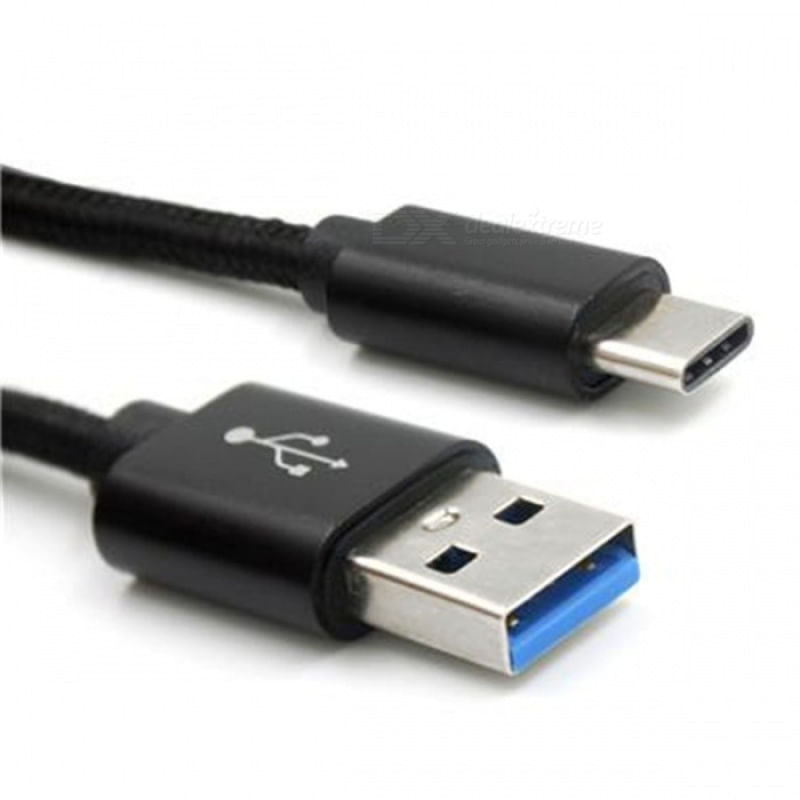 Cabo USB 3.1 tipo C Preto 2 Metros Universal reforçado