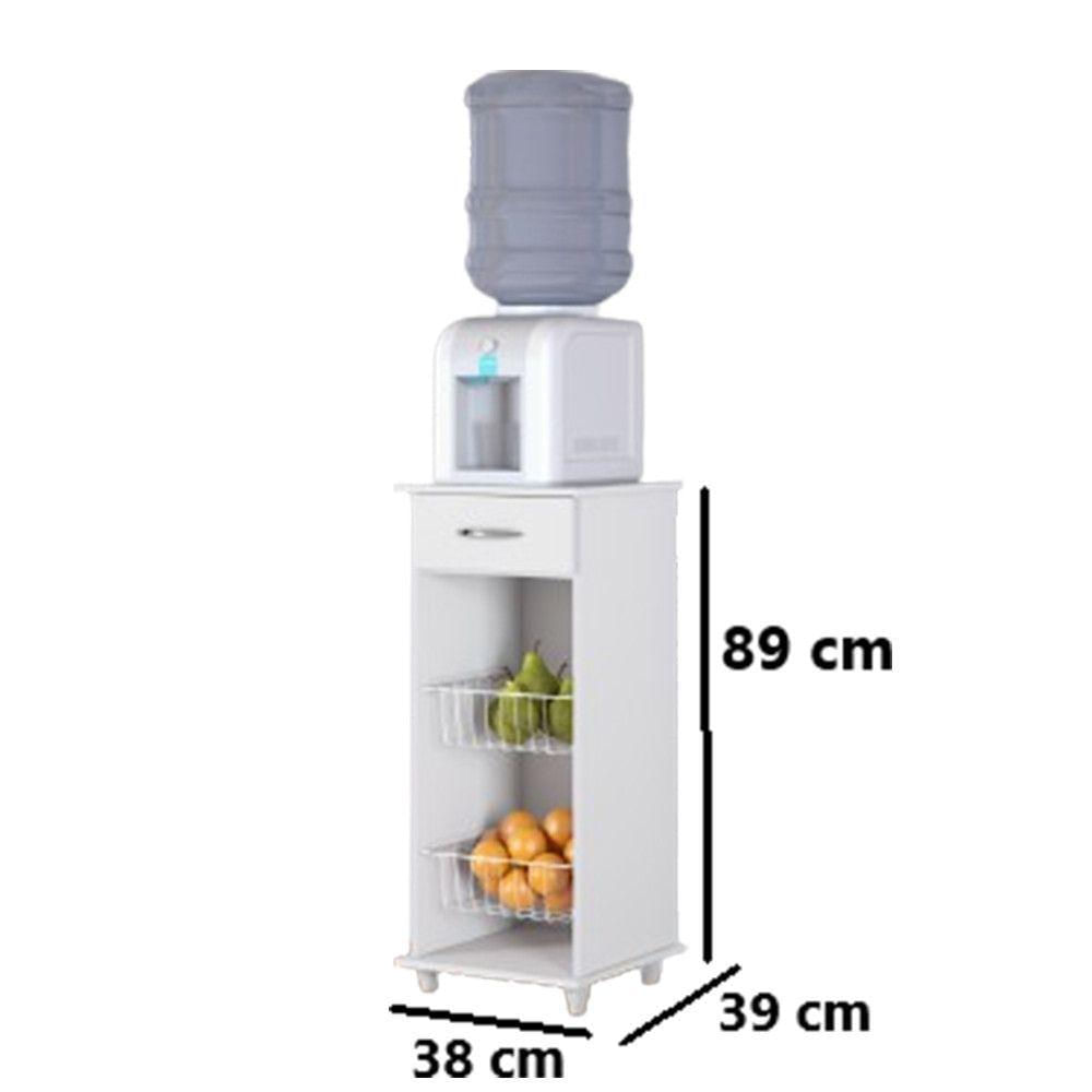 Fruteira Ágata 1 Gaveta 2 Cestos Mdp Dacheri Branco