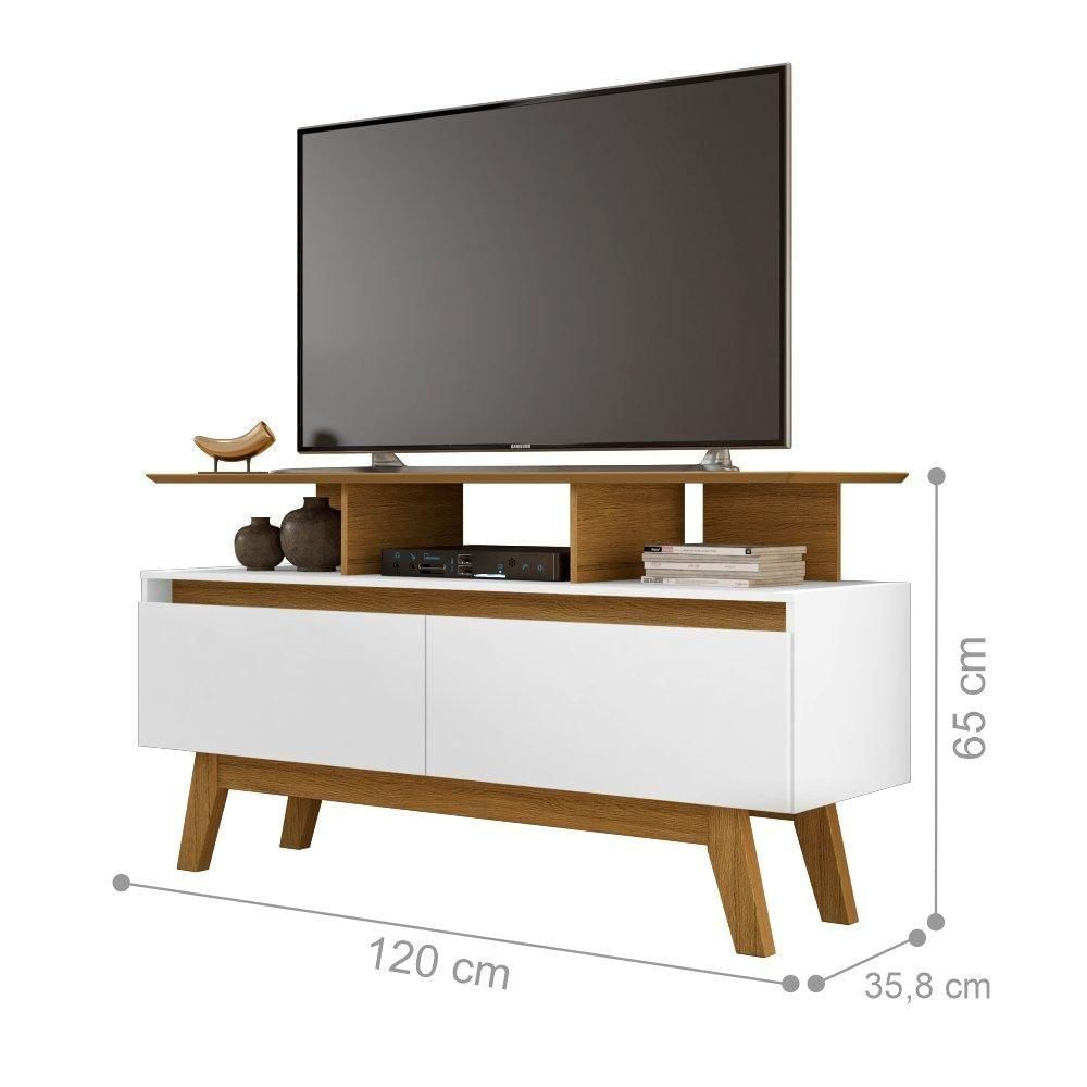 Rack para TV Field Cinamomo Branco - Design Moderno