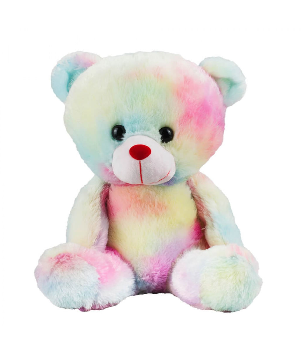 Urso Sentado Colorido 31cm - Pelúcia - Tudo em Caixa