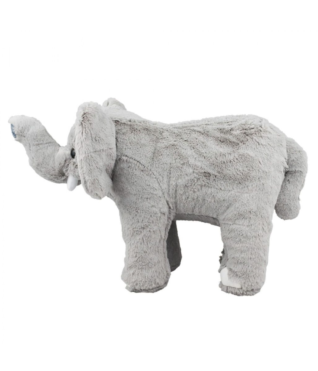 Elefante Cinza Tromba Levantada 22cm - Pelúcia - Tudo em Caixa