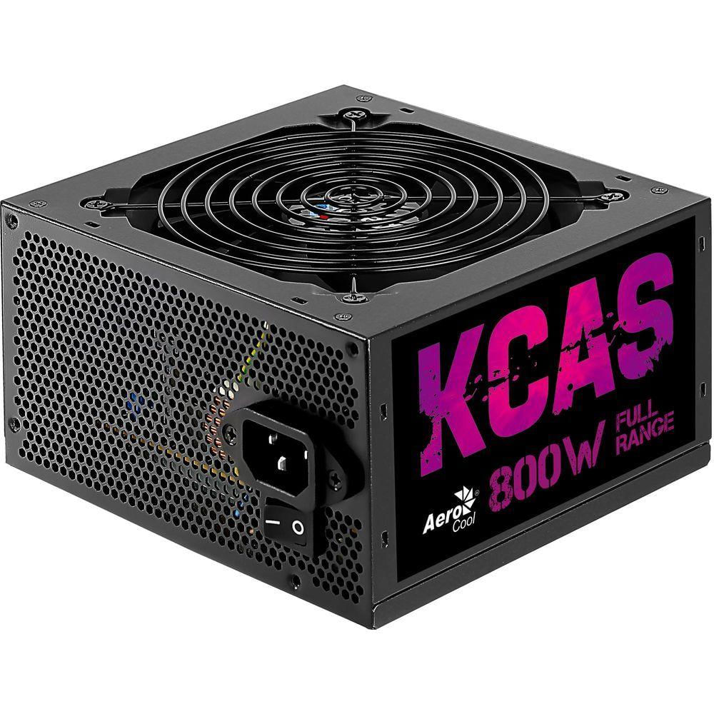 Fonte Gamer Atx Aerocool Kcas 800w 80 Plus Full Range Apfc