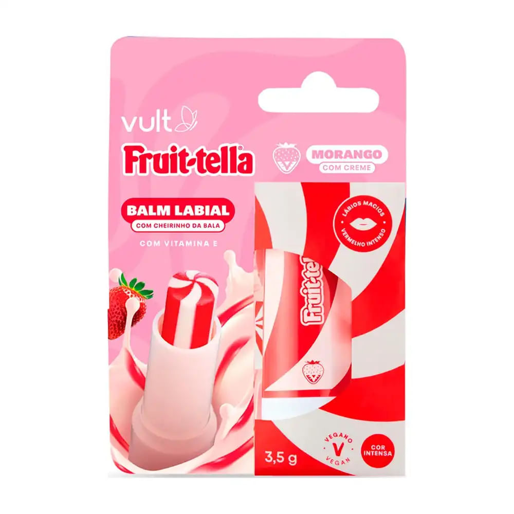 Brilho Labial Fruit Tella Morango Vult 3.5G