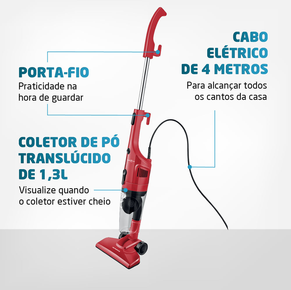 Aspirador de Pó Vertical Mondial Turbo Cycle AP-36 - 1100W 220V