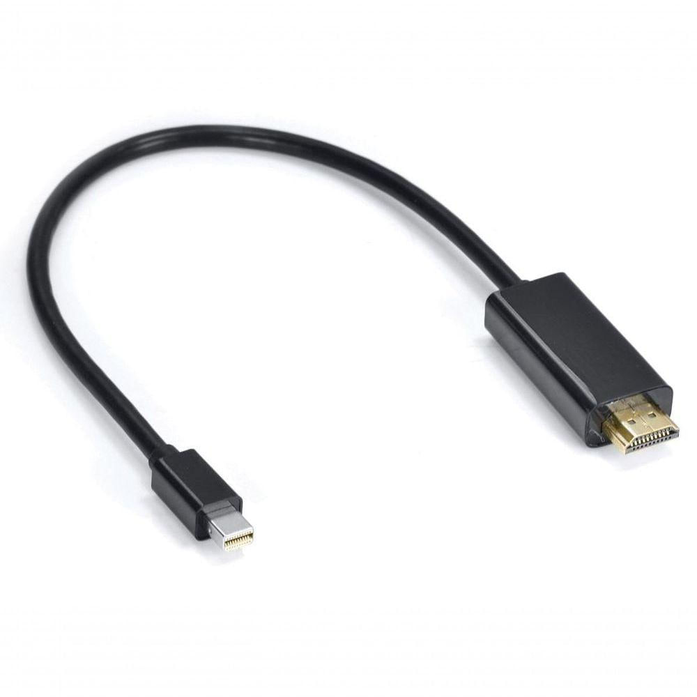 Cabo Adaptador-conversor Mini Displayport Macho Para Hdmi Macho 30 Cm