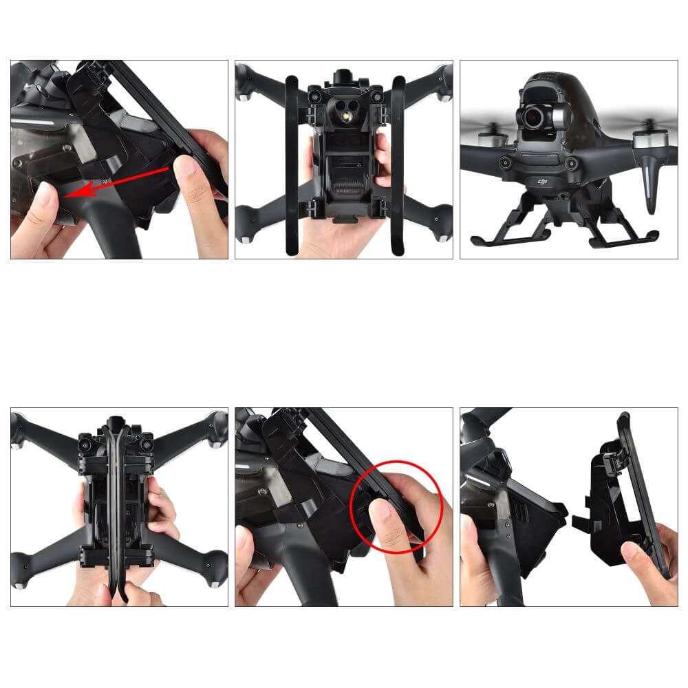 Trem de Pouso Dobrável para Drone DJI FPV - StartRC