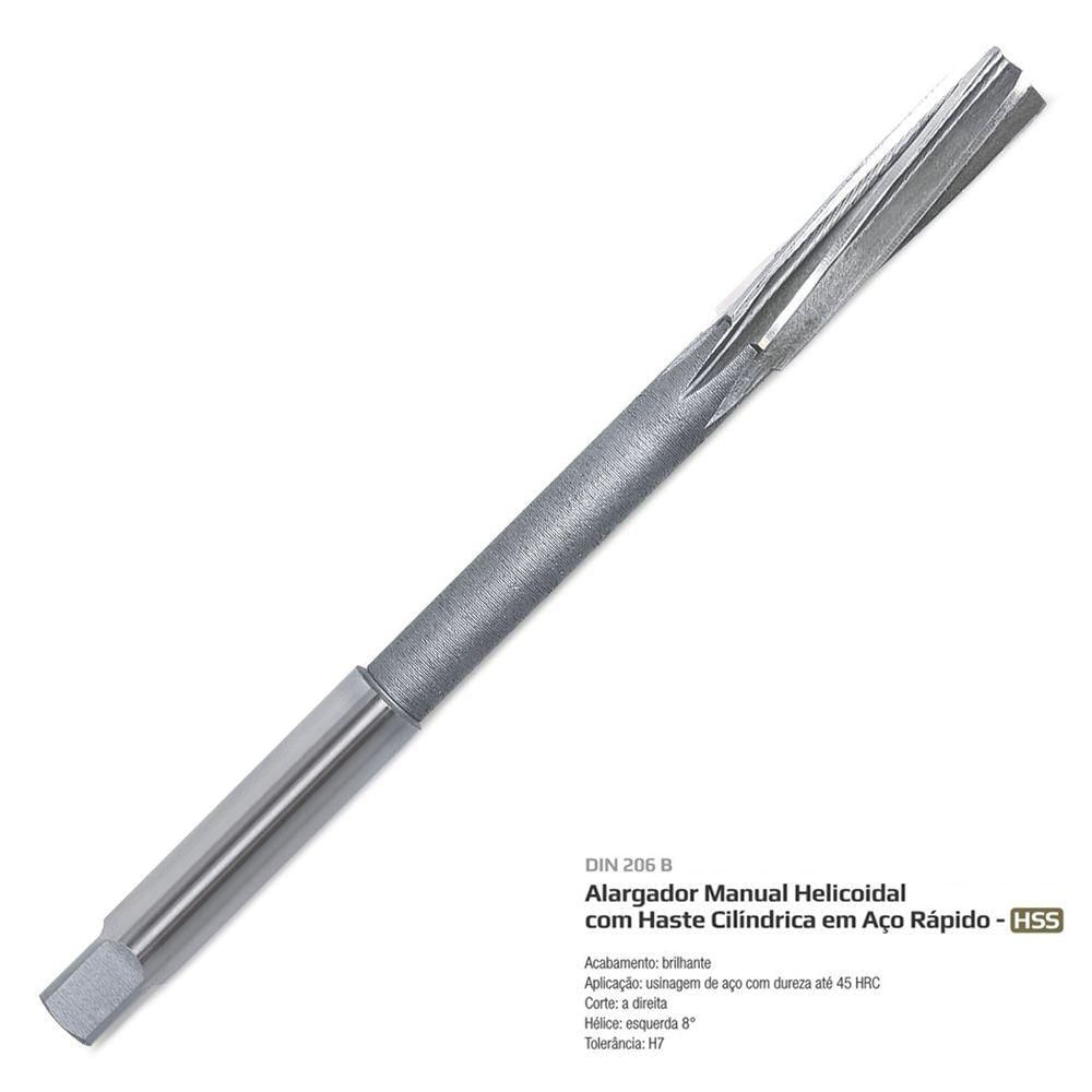 Alargador Fixo Manual Helicoidal Hss Med. 15,5Mm - Din 206 B