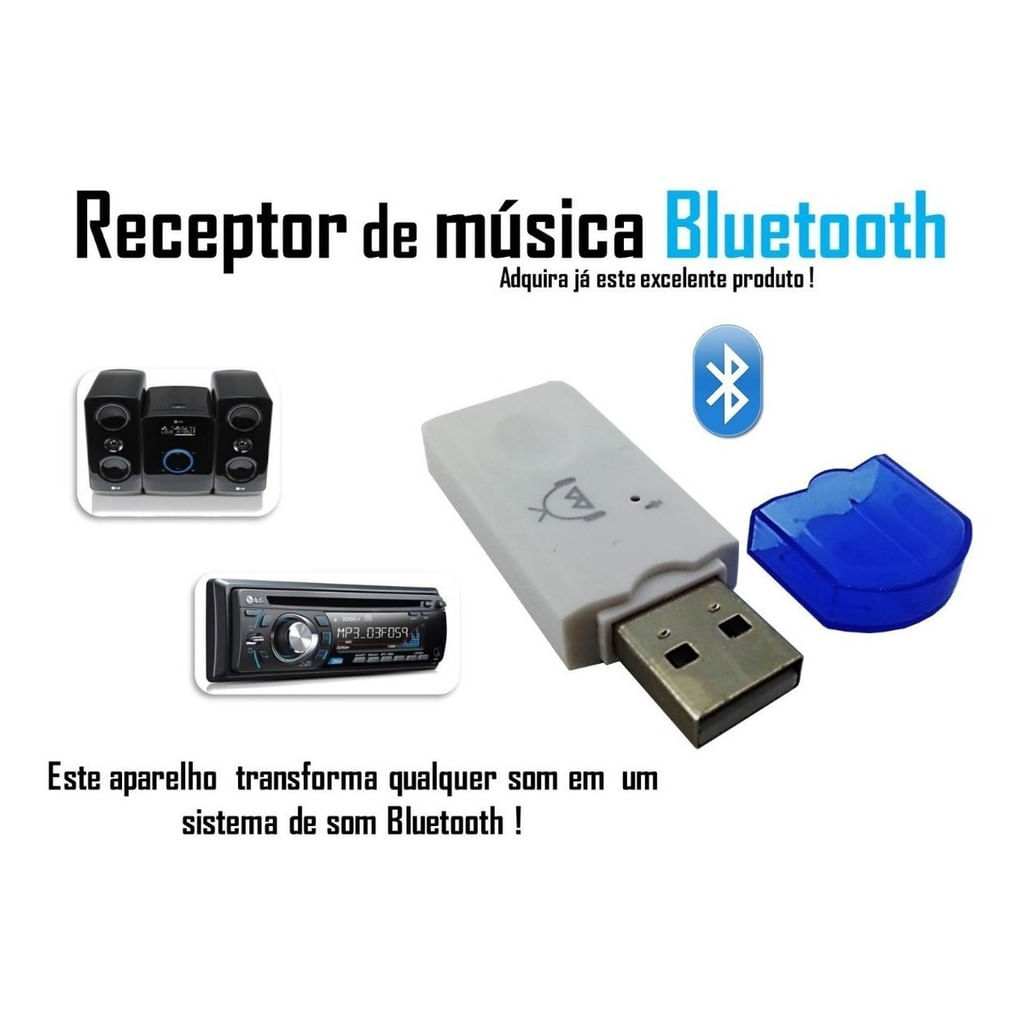 RECEPTOR ADAPTADOR PENDRIVE ÁUDIO USB 2.1 BLUETOOTH