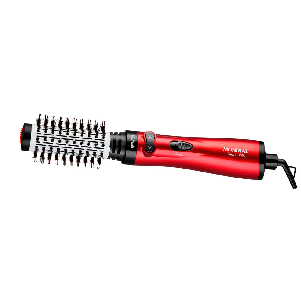 Escova Rotativa Mondial Infinity Keratin  ER-11-KR 1000W Vermelha - 127V