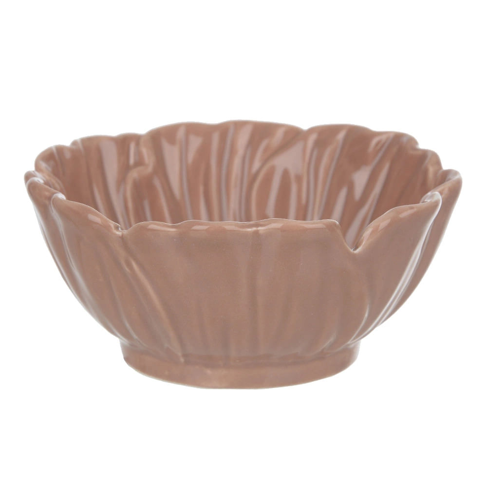 Bowl Petisqueira Cerâmica Flor Arte Pétalas Rosa Antigo 10,2x10,2x4,5cm