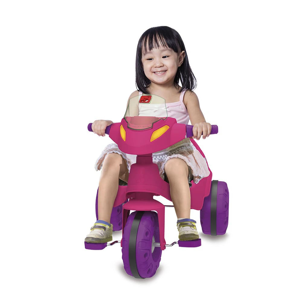 Triciclo Velobaby Passeio & Pedal 207 Bandeirante Rosa - Le biscuit