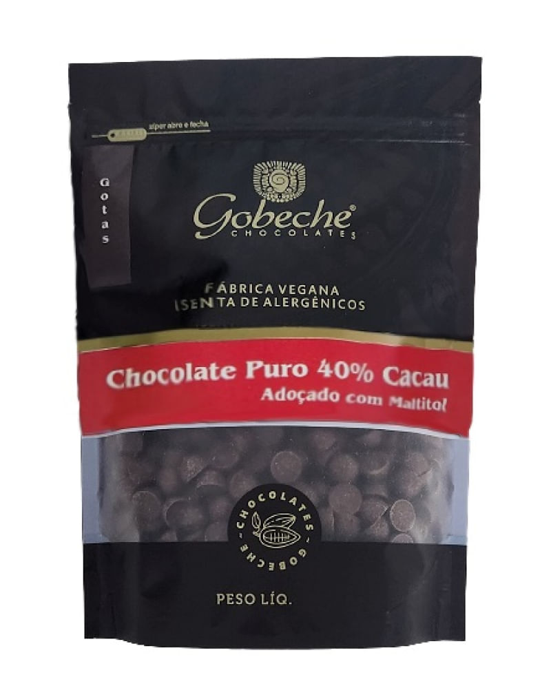 Gotas Chocolate Ao Leite de Coco Gobeche - Adoçado com Maltitol - 90g