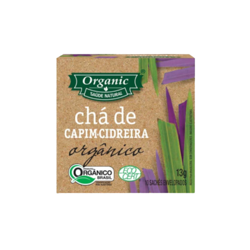 Chá Orgânico de Capim Cidreira Organic 10 Sachês