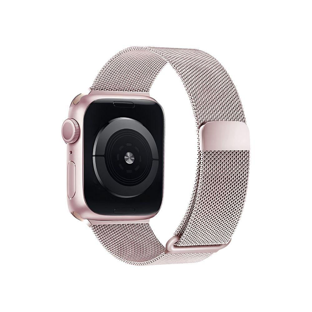 Relógio Smartwatch W34s Rosê Gold Pulseira De Aço Rosa