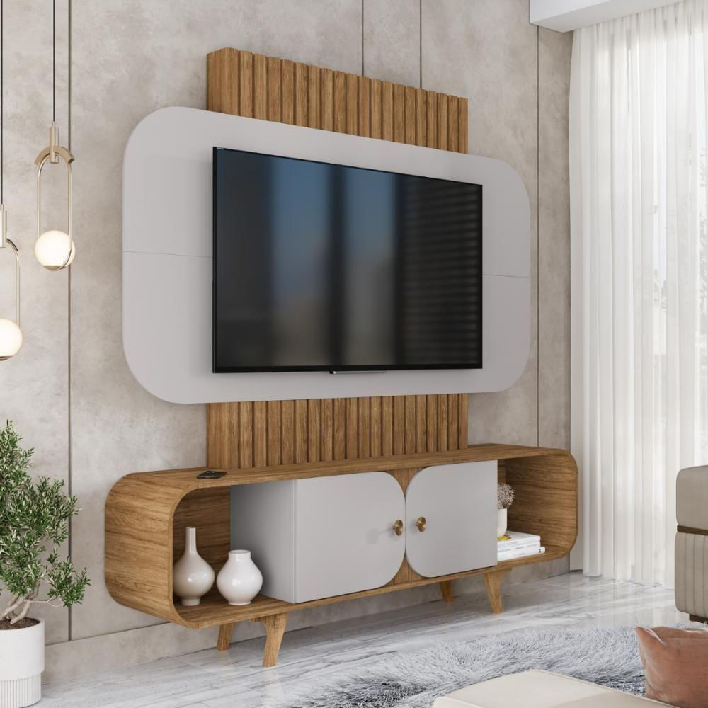 Painel Tv 75 Polegadas Embaré Cinamomo Off-white