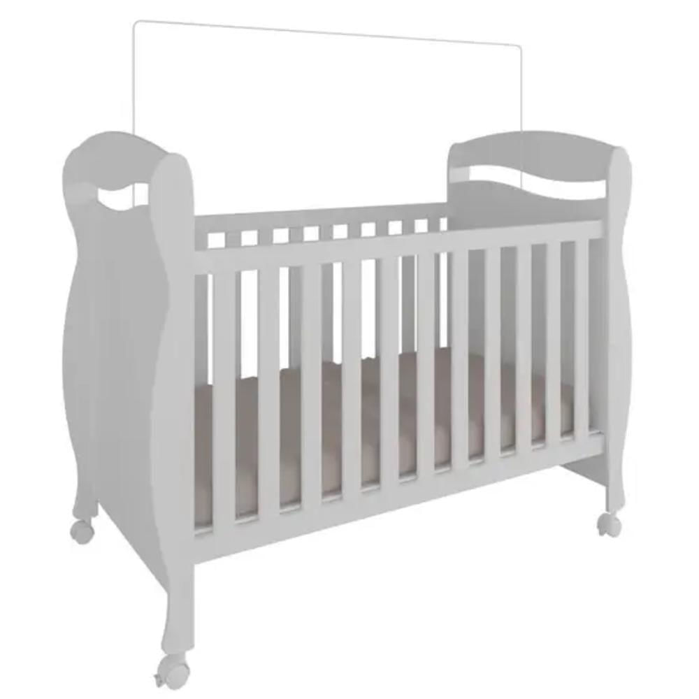 Berço Peroba Junior Americano Branco Vira Mini Cama Infantil Branco