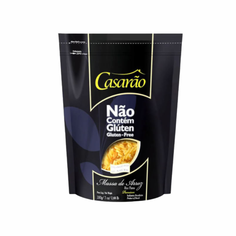 Macarrão Fusilli Premium Sem Glúten Casarão 200g