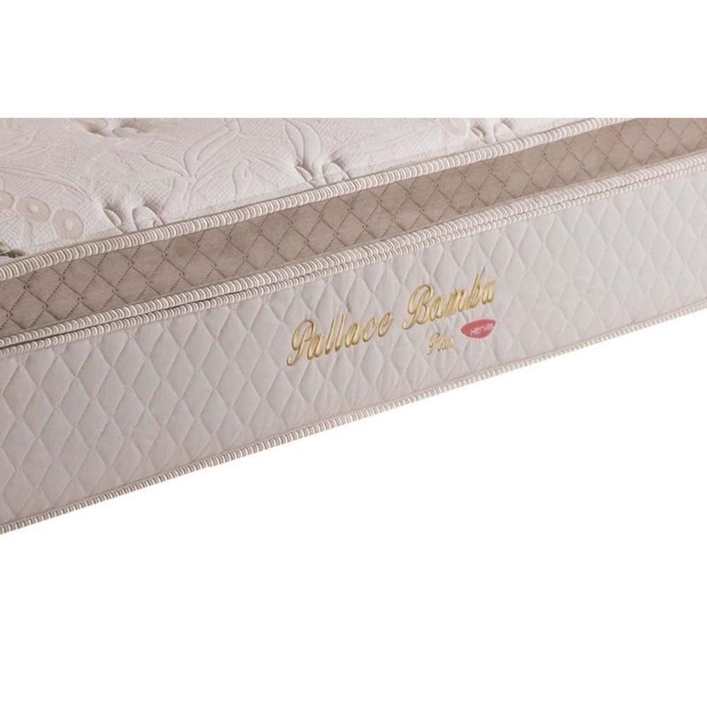 Cama Box Solteiro: Colchão Molas Ensacadas Herval Pallace Bambu + Base Crc Suede Clean (88x188)