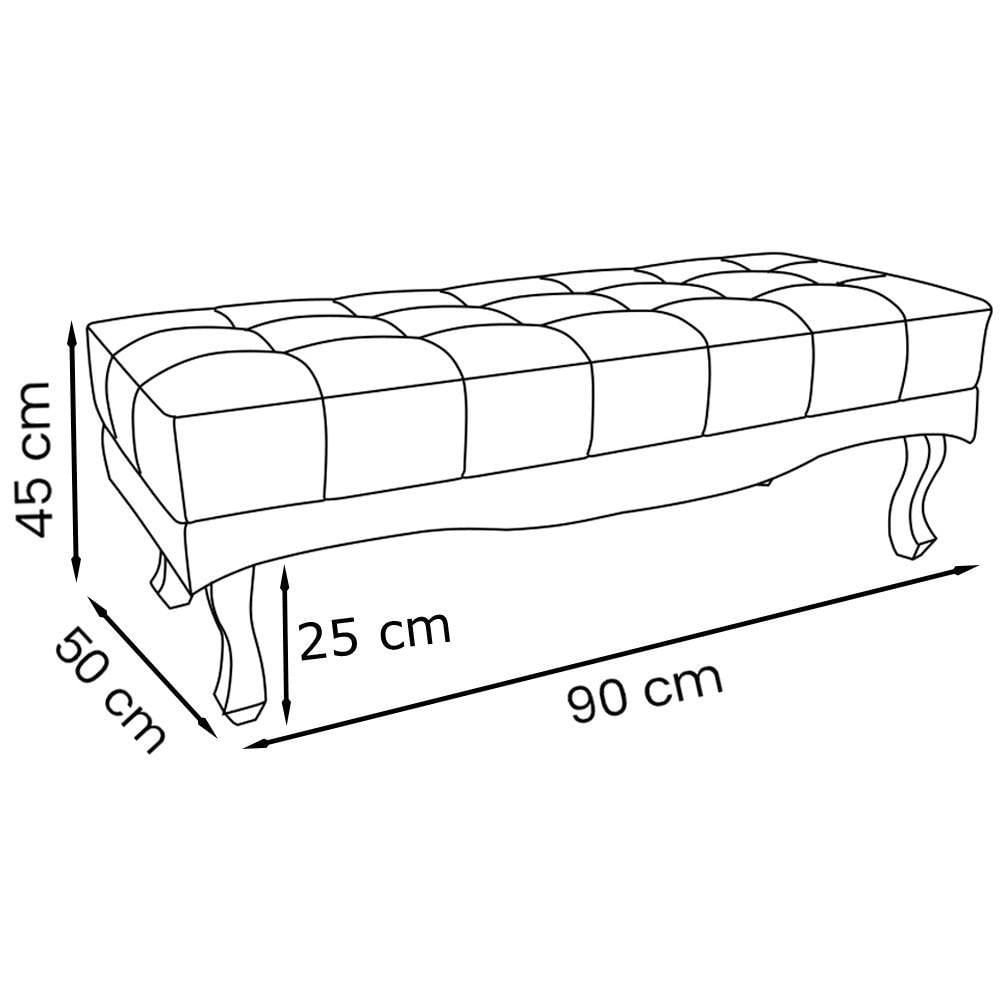 Puff Recamier Retro Vic 90cm Suede 1100 Ezz 1100