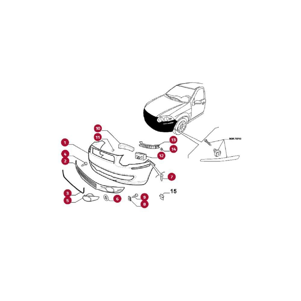 Fiat Palio Batente Dianteiro Absorvedor Impacto Ld Genuíno