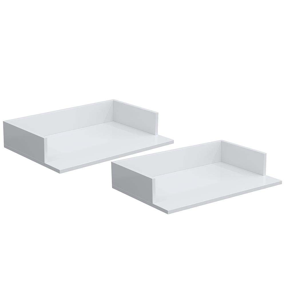 Kit 02 Suportes Suspensos Para Micro-ondas Forno 60x40 cm Class L03 Branco - Lyam Decor