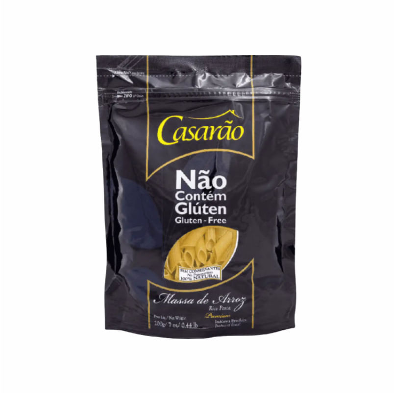 Macarrão Penne Premium Sem Glúten Casarão 200g