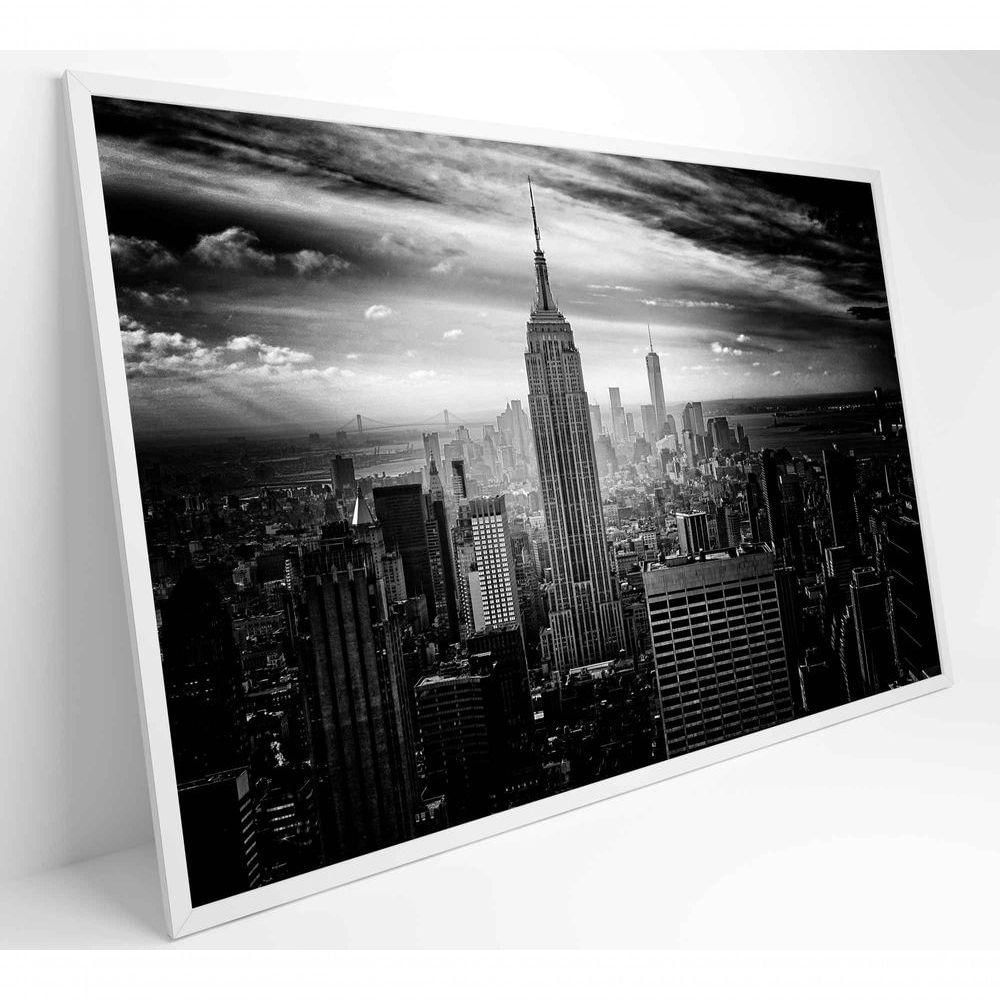 Quadro Nova York 90x60 Cm Vidro Impresso