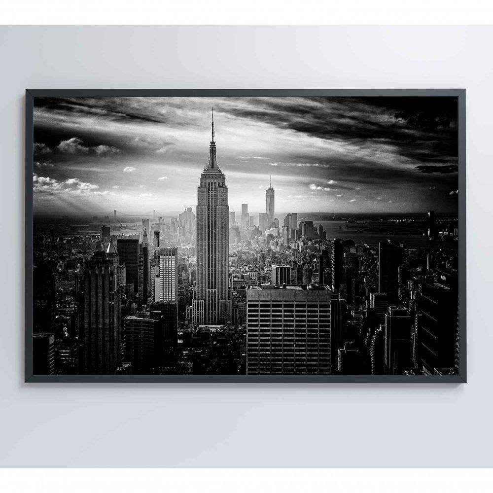 Quadro Nova York 90x60 Cm Vidro Impresso