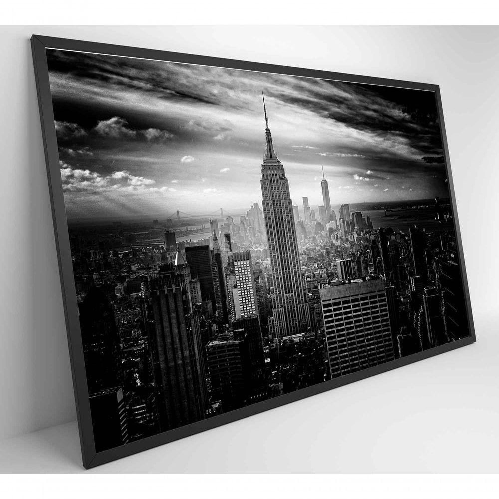 Quadro Nova York 90x60 Cm Vidro Impresso